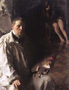 Anders Zorn Self-Portrait with Model (nn02) oil painting